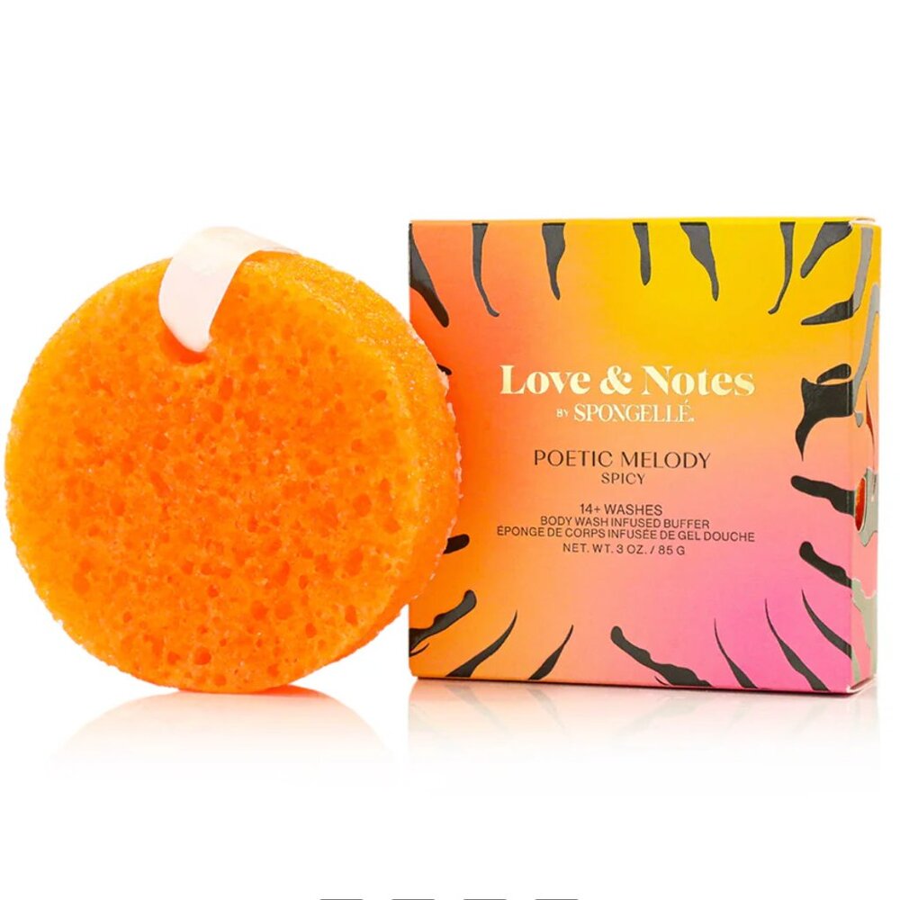 NEW Spongelle Poetic Melody | Love & Notes Body Buffer Body Wash Sponge NIB